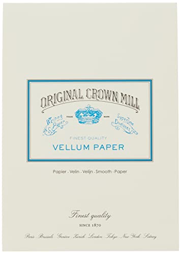 Original Crown Mill Classic Line A5 Pergamentpapier Glatte Schreibblock – (Pack von 50 Blatt) von Crown Mill