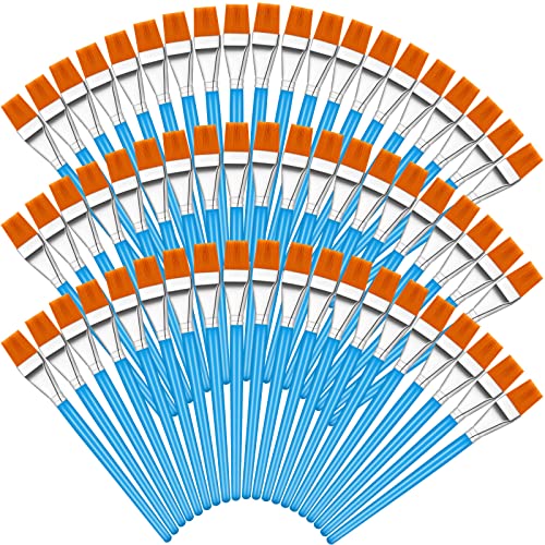 60 Stück flache Pinsel für Klassenzimmer, kleine Kunstpinsel, Acrylpinsel zum Malen, Kunstpinsel, Pinsel-Sets zum Ausbessern von Handwerk, Aquarell, Öl-Detail, Leinwand, Acrylgemälde von Crtiin