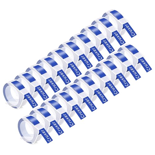 Cruxer 20er-Packung Kompatibel für Dymo 3D S0898142 521206 Blau Kunststoff Prägebändern Bänder, 12mm x 3m Schriftband Ersatz für Office Mate II 1540 154000 Organizer Xpress Pro 1575 Beschriftungsgerät von Cruxer