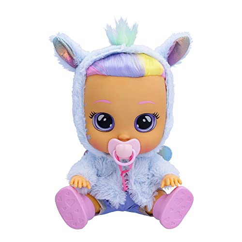 CRY BABIES Dressy Fantasy Jenna, Interaktive Puppe, die echte Kullertränen weint. Mit Haaren zum Stylen, wechselbarer Kleidung und Accessoires – Spielzeug und Geschenk für Kinder von Cry Babies