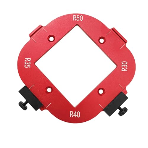 Cryfokt Radius Jig Router Templates Corner Radius Template 4 in 1 Round Quick Table of Router Bit Gauge Templates Kit for Positioning Bit Jig Router Trimming Machine Woodworking DIY von Cryfokt