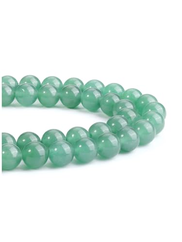 CrystalTears Perlen zum Auffädeln 8mm 100 Stück grüner Aventurin Lose Runde Edelsteinperlen mit Loch Perlen für Armbänder Halsketten DIY Schmuckherstellung von CrystalTears