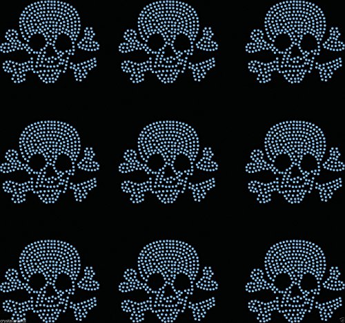 Blaue 9 x kleine gefüllte Totenkopf-Applikationen zum Aufbügeln mit Strasssteinen Blaue 9 x kleine gefüllte Totenkopf-Applikationen zum Aufbügeln mit Strasssteinen von CrystalsRus