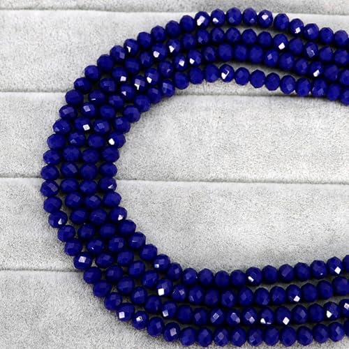 CrzBeadss Briolette-Glasperlen zur Schmuckherstellung, 10 mm, facettierte Kristallperlen für Armbänder, Rondelle blaue Glasperlen für Handwerk, Weinanhänger, Windspiele, Sonnenfänger, 265 Stück von CrzBeadss