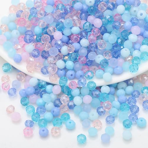 CrzBeadss Glasperlen zur Schmuckherstellung, 6 mm, mehrfarbig, facettierte Kristallperlen für Armbandherstellung, Glas-Briolette-Abstandshalter mit Loch, Rondelle-Kristallperlen für Bastelarbeiten CrzBeadss Glasperlen zur Schmuckherstellung, 6 mm, mehrfarbig, facettierte Kristallperlen für Armbandherstellung, Glas-Briolette-Abstandshalter mit Loch, Rondelle-Kristallperlen für Bastelarbeiten von CrzBeadss
