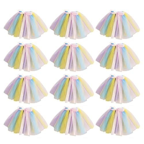 Csafyrt 12pcs Tüll Tisch Rock Weinflaschenabdeckungen Verstellbarer Mini -Tüllrock für Hochzeit Babyparty Ballett Geburtstagsfeier Dekorationen von Csafyrt