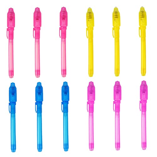 Csafyrt 12pcs unsichtbarer Tintenstift unsichtbarer Tintenstift Verschwinden Marker Secret Message Writer mit UV -Licht für Kinder von Csafyrt