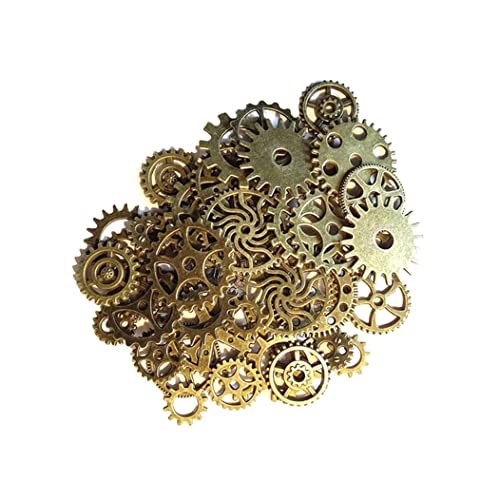 Csafyrt 50pcs Gramm Verschiedene antike Steampunk -Zahnrad -Schmuckkoggen Anhänger Uhrenrad Weihnachtsfest von Csafyrt