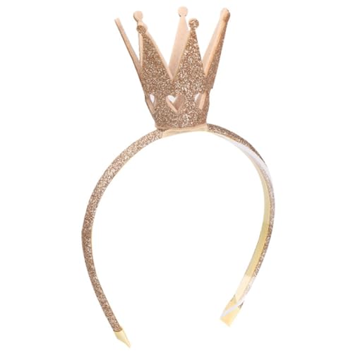 Csafyrt Crown Stirnband 4.5 Glitzer Tiara Stirnband Goldene Prinzessin Crown Stirnband Party bevorzugt Königin Herzstirnbänder für Mädchen Frauen Geschenk von Csafyrt