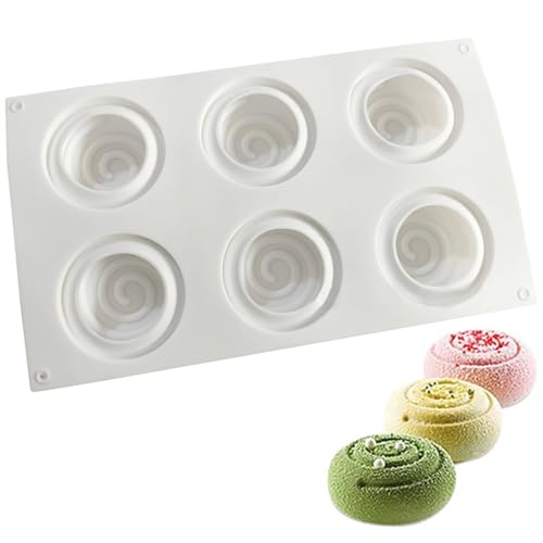 Csafyrt Molds for Baking 6 Cavity Silicone Moulds for Baking Heat Resistant and Microwave Safe Non-Stick Dessert Molds for Cake Soap Pudding von Csafyrt