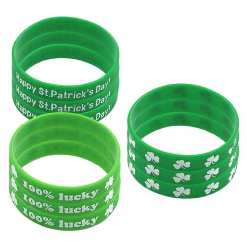 Csafyrt St. Patrick's Day Shamrock Armbänder 9pcs Grüne Irische Armbänder für Partyvorbezugsstil (5 2 4) von Csafyrt