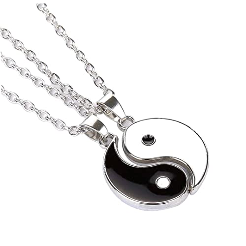 Csafyrt Yin Yang Halskette Yin Yang Halskette Tai Chi Anhänger Halskette Freundschaft passende Paar Halskette für Frauen Männer von Csafyrt