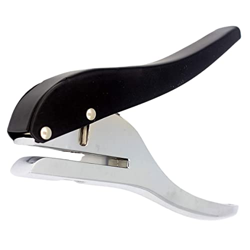 Handheld Hole Puncher Heavy Duty Single Loch Punch for ID -Karten PVC -Karten Abzeichen Fotos Silber 10mm von Csafyrt