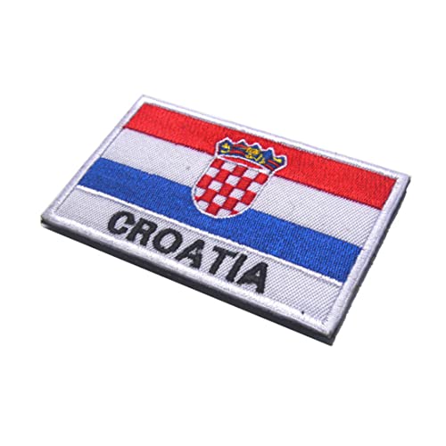 Kroatische Flagge Stickerei Armband National Flag Muster Magic Sticker Arm Badge Sticky Stoff Patch Kroatien Flagge Stickerei von Csafyrt