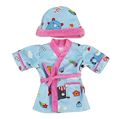 Puppenpyjama Babypuppengewand-Outfits Kleidung warmer Verschleiß-Set-Zubehör mit Hut für 18-Zoll-Puppen von Csafyrt