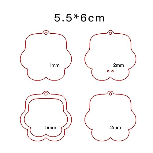 1 Set Verschiedene Stile Klare Acryl Schlüsselanhänger Rohlinge Kunststoff Transparenter Schlüsselanhänger Charm Rohling Für Projekte Kunsthandwerk von Csnbfiop