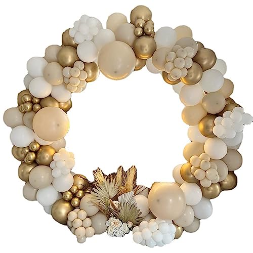 185pcs Weiß Golden Ballon Set Ballon Girlanden Hochzeit Dekoration für Geburtstagsfeier Hintergrund Dekor von Csnbfiop