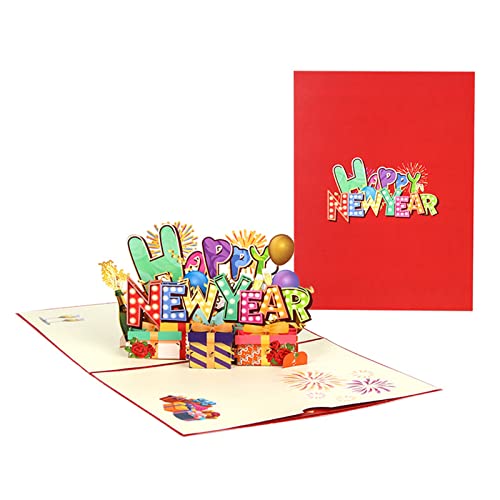 2022 3D Happy New Year Card Paper Greeting Card Handwriting Blessing Cards For Children Girl Boy Birthday Card Supplies von Csnbfiop