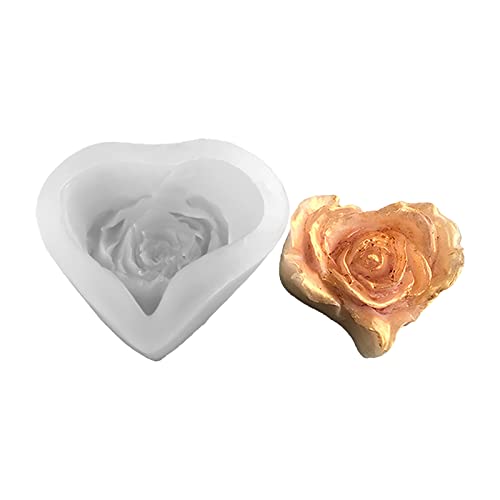 3D Blumen Harzform Blühende Rose Silikonform Herz Blumen Gießform Für Epoxidharz Kerzenherstellung Seife Heimdekoration von Csnbfiop