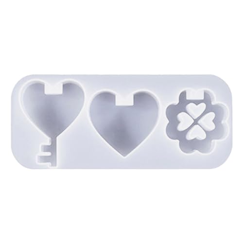 3D Handgemachte Silikonform Glatte Schlüsselanhänger Form Liebe Herz Anhänger Schlüsselanhänger Formen Epoxidharz Ornament Zubehör Formen von Csnbfiop