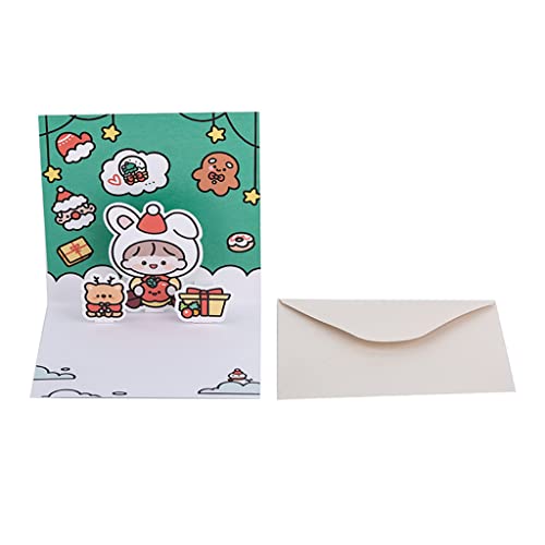 3D für Grußkarten mit Umschlag Cartoon Segen Postkarte für Weihnachten Geburtstag Neujahr Geschenke Dekoration von Csnbfiop