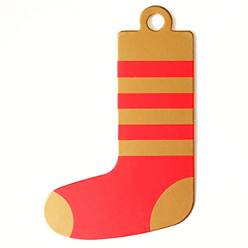 50 Stück Weihnachts-Geschenk-Baum-Stern-Socken-Handschuh-Muster zum Aufhängen von Feiertags-Namen, Papieretiketten für Partytüten, Geschenkverpackungen von Csnbfiop