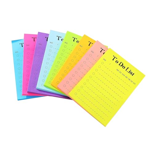 8 farbige Haftnotizen, breit liniert, 10,2 x 15,2 cm, Taschenblock, selbstaschendes Notizpapier, 50 Blatt/Block von Csnbfiop