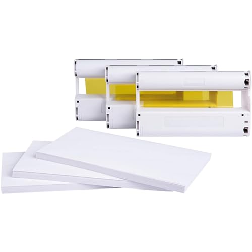 Csnbfiop Für RP-108 Fotopapier 6 Zoll Für CP1300 CP1200 CP1500 Thermosublimationsdrucker Fotopapier Tintenkassette von Csnbfiop