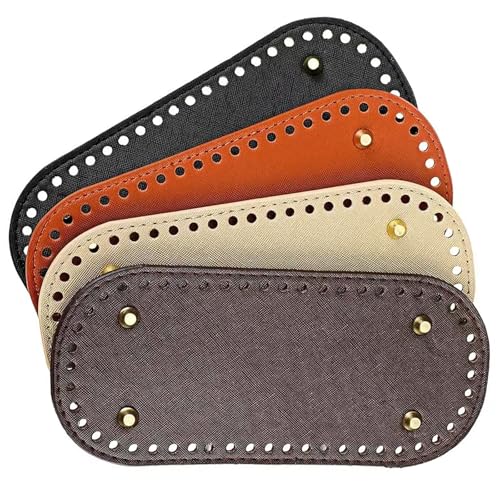 Csnbfiop Gehäkelte Taschenbodenbasis 22x10cm 8x18cm PU Ledertaschenboden Mit Löchern Für Häkeltasche Gestrickte Tasche Umhängetasche von Csnbfiop