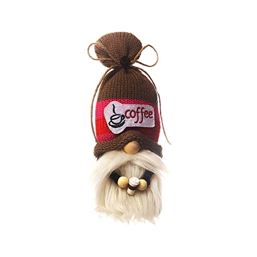 Csnbfiop Zwergenpuppen Weihnachtszwerg Handgefertigte Puppen Dekorationen Ornamente Zum Thema Kaffee Geschenk Gesichtslose Puppen Zwergenpuppen 2 Stile von Csnbfiop