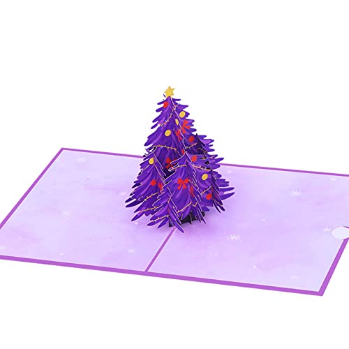 Handgefertigte 3D-Weihnachtskarten für Erwachsene oder Kinder, 12,7 x 17,8 cm, Papier-Liebesbaum für Karten für alle Anlässe von Csnbfiop