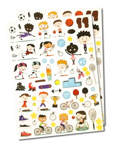 Aufkleber Sport 132 Stück Sticker Aktivitäten Aufkleber Kinder Scrapbooking von Ctop