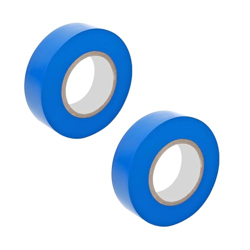 Ctyjia 2 Rollen PVC Klebeband, Wasserdicht Selbstklebendes Isolierband, Elektriker Klebeband für Isolieren, Reparieren, 18mm x 20m Blau Isolierband von Ctyjia