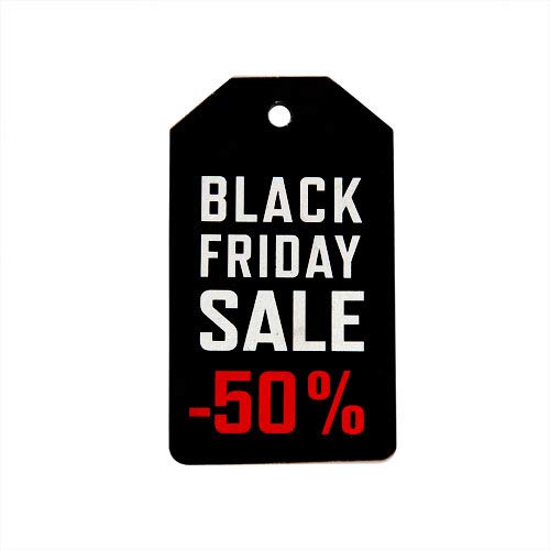 Aktionsetiketten "Black Friday Sale" Kartonetiketten, Anhänge-Etiketten, VPE 500 Stück (Black Friday Sale -50%) von CuNU Preisauszeichnung