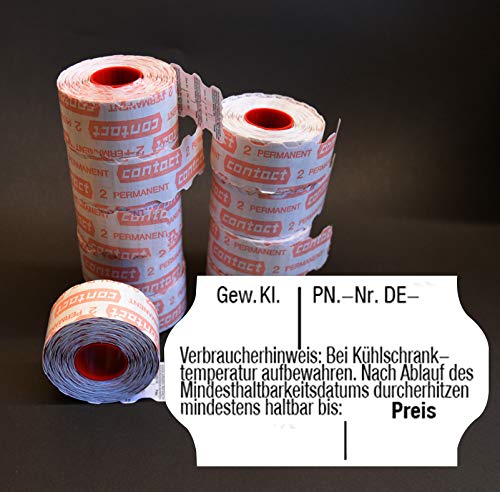 Eieretiketten 32x19mm für Preisangabe, Gewichtsklasse, Packstellennummer und MHD von CuNU Preisauszeichnung