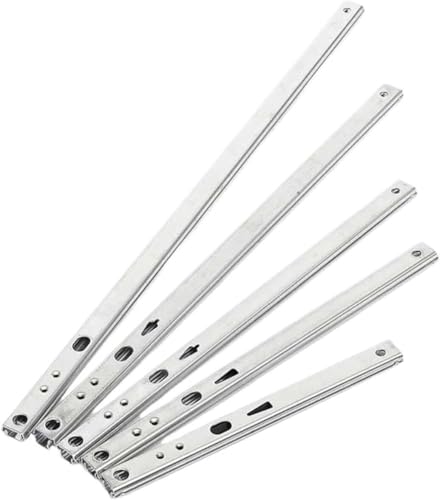 CucCe Faltbare Auszugsschienen Schubladenschienen Kugelführung 17 mm breit Micro Zwei Abschnitte Schublade Stahlkugel Gleitschiene Möbelbeschläge Kugellager(246mm 10 Inch) von CucCe