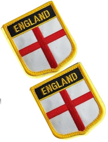 Bestickte Aufnäher mit einzelner Flagge, England, taktische Moral-Applikation, zum Aufbügeln oder Aufnähen, 2 Stück (England) von Cuiopbio