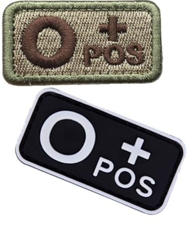 Blutgruppen-Patch-Set, 3D-PVC + bestickte Blutgruppe Klett-Patches A+ B+ AB+ O+ Positive Gummi-Faste. Entdecken Sie Ihre Blutgruppe einfach mit diesem Patchner (Schlamm O+) (1PVC + 1Stickschlamm O+) von Cuiopbio