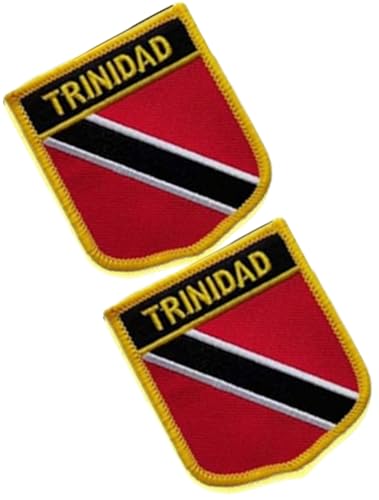 Trinidad-Aufnäher mit einzelner Flagge, bestickt, zum Aufbügeln oder Aufnähen, 2 Stück von Cuiopbio