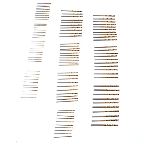 Culnflun Twist Bohrer Bit Set, 100 Stcs plattierte Hochgeschwindigkeits -Stahl -Verschleiß -Waldboot -Bohrer für Holzstahl aus Kunststoff Kunststoff DIY Home Construction Culnflun Twist Bohrer Bit Set, 100 Stcs plattierte Hochgeschwindigkeits -Stahl -Verschleiß -Waldboot -Bohrer für Holzstahl aus Kunststoff Kunststoff DIY Home Construction von Culnflun