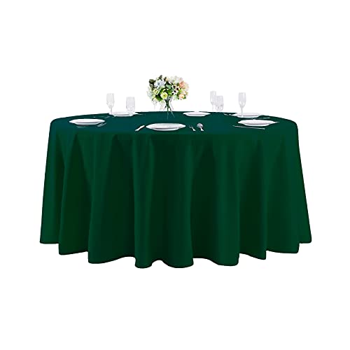 Runde Tischdecke, waschbar, Polyester, 304,8 cm, dekorative Tischdecke für Hochzeit, Party, Esszimmer, Bankett (304,8 cm, Jäger) von Cupuamon