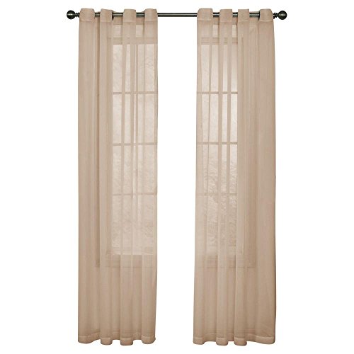 Curtain Fresh Arm and Hammer Vorhang, geruchsneutralisierend, durchscheinend, Voile, mit Ösen, für Schlafzimmer oder Wohnzimmer, 149,9 x 274,3 cm, Latte von CurtainFresh