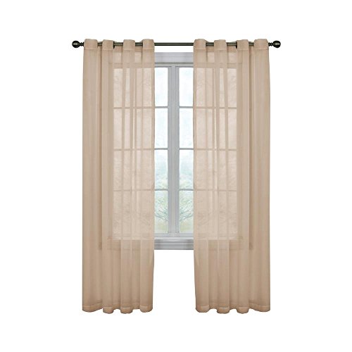 CurtainFresh Arm and Hammer Vorhang, geruchsneutralisierend, durchscheinend, Voile, mit Ösen, für Schlafzimmer oder Wohnzimmer, 149,9 x 304,8 cm, Latte von CurtainFresh