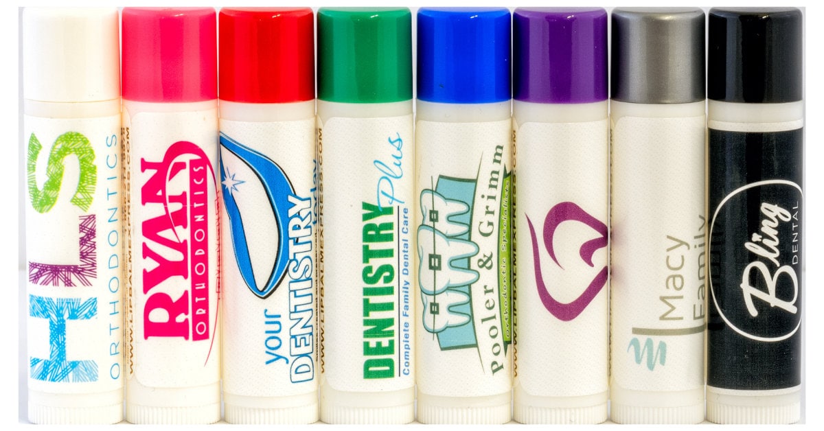 Praxis Bedarf, Giveaways, Zahnarzt Swag, Marketing, Patient Giveaway von CustomLabelLipBalm