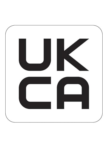 UKCA Konformitätsetiketten, 50 mm x 50 mm, selbstklebend, PP-Etiketten, bedruckt, schwarz, mit UKCA-Logo, 100 Stück (P/Nr. UKCA50A) von Customark Limited