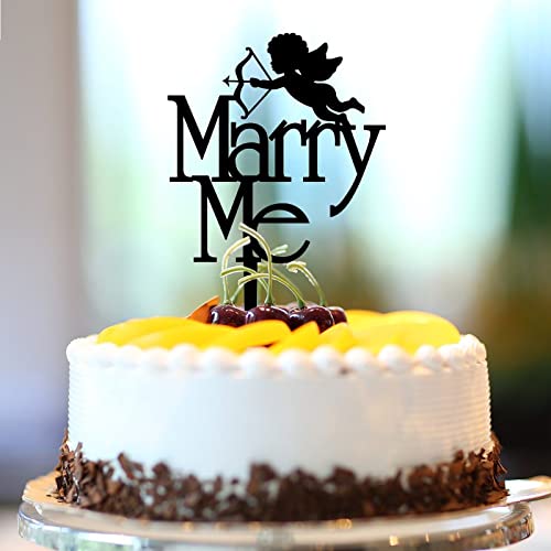 Marry Me Cake Topper I Love You Theme Mr & Mrs Kuchen Cupcake Topper für Abschlussfeier Geburtstag Kuchen Wimpelkette Dekor Benutzerdefinierte Fabulous 1st Valentinstag Junggesellinnenabschied Acryl von CustonCares