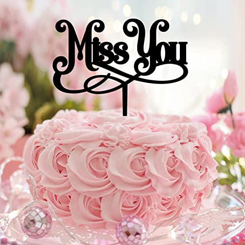 Miss You Cake Cupcake Toppers Custom Last Name Initialen Cupcake Topper for Baby Shower Gender Reveal Decoration Supplies Custom Elegant Name Diamond Hearts Acrylic Black von CustonCares