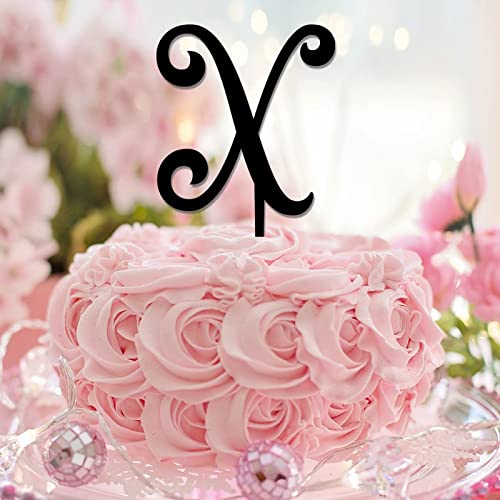 Tortenaufsatz aus Acryl, schwarzer Buchstabe X, Monogramm, Initialenname für Hochzeit, Verlobung, Party, Blumenkranz, wiederverwendbar, rustikal, Verlobungsgeschenke für Kinder oder Erwachsene Tortenaufsatz aus Acryl, schwarzer Buchstabe X, Monogramm, Initialenname für Hochzeit, Verlobung, Party, Blumenkranz, wiederverwendbar, rustikal, Verlobungsgeschenke für Kinder oder Erwachsene von CustonCares