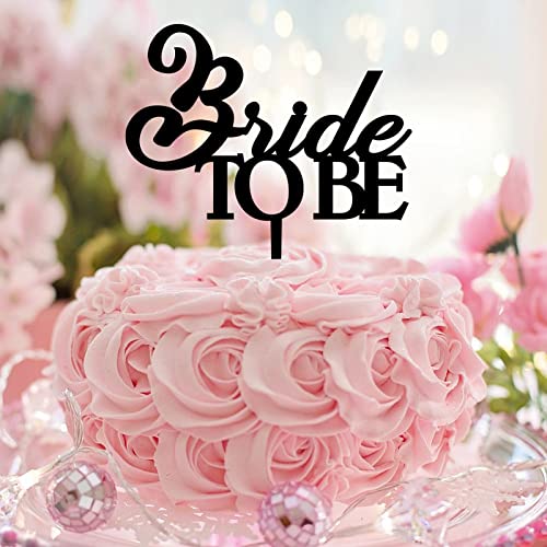 Tortenaufsatz mit Aufschrift "Bride To Be Mr & Mrs", Acryl, schwarz, rustikaler Braut- und Bräutigam-Kuchenaufsatz für Hochzeit, Brautparty, Party, Dekoration, Hochzeitsgeschenke für Paare von CustonCares