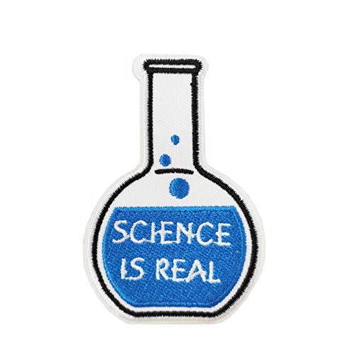 Cute-Patch TM: Niedlicher Aufnäher zum Aufbügeln oder Aufnähen, Motiv: Science is Real, Größe: 7,6 cm hoch, Ideal für Jeans, Rucksack, Stirnband, Jacke, Uniform, Kappe oder T-Shirt von Cute-Patch TM